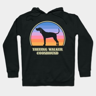 Treeing Walker Coonhound Vintage Sunset Dog Hoodie